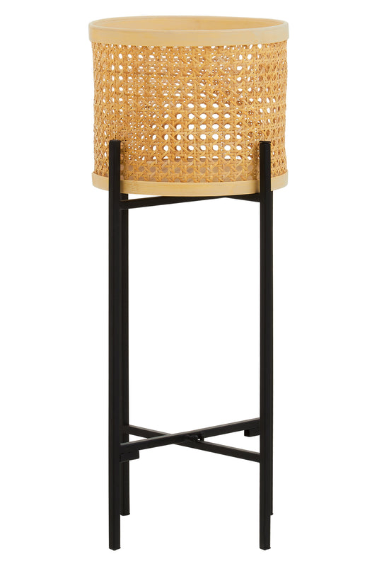 Depok Small Rattan Planter with Metal Stand