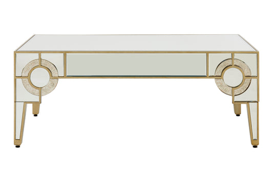 Knightsbridge Champagne Gold and Mirrored Coffee Table