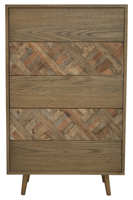 Salvar Wooden Chest of 5 Drawers