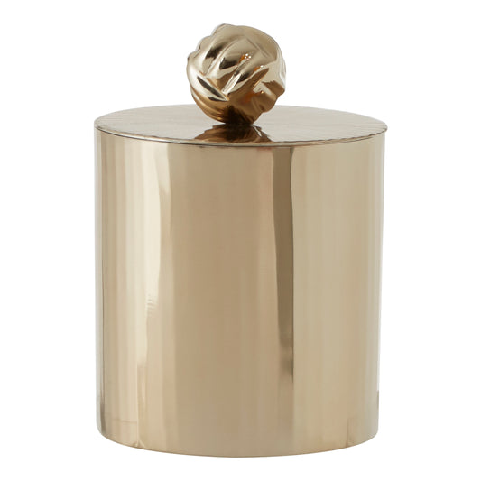 Amreli Vertical Textured Metallic Gold Finish Small Trinket Box
