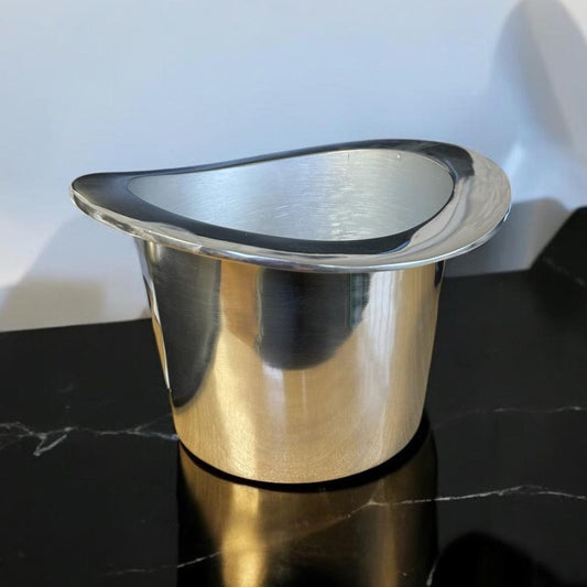 30CM ALUMINIUM GENTLEMAN HAT CHAMPAGNE BUC