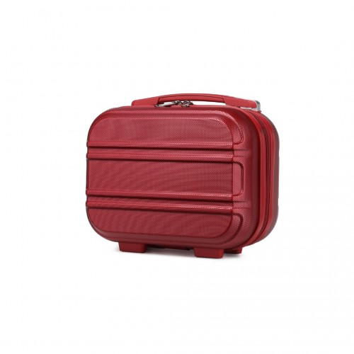 K1871-1L - Kono 12 Inch Lightweight Hard Shell ABS Vanity Case - Burgundy