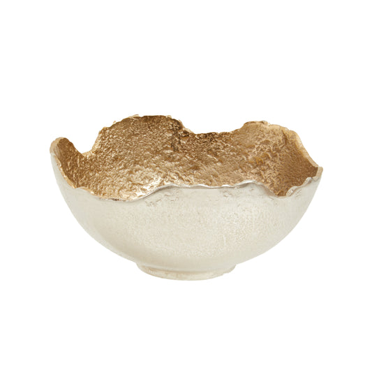 Dion Small Nickel and Gold Finish Bowl