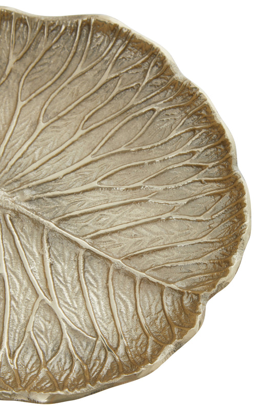 Salma Small Gold Finish Lotus Leaf Plate