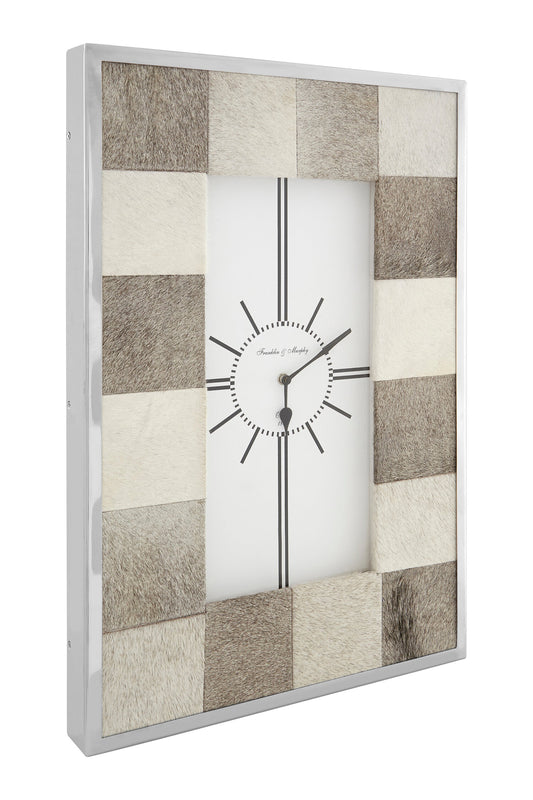 Kensington Townhouse Leather Patchwork Wall Clock