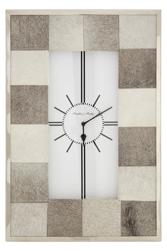 Kensington Townhouse Leather Patchwork Wall Clock