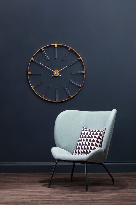 Beauly Gold Finish Round Wall Clock