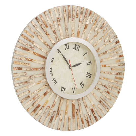 Palu 50cm Dia Natural Shell Wall Clock