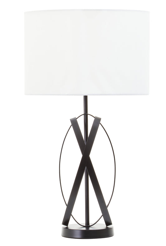 Zaina Black Cross Table Lamp