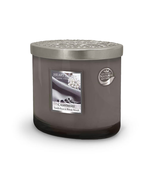 Heart & Home Cashmere Twin Wick Ellipse Soy Candle - 40 Hours Burn