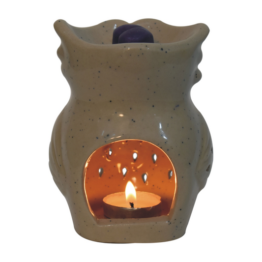 Artisan Furniture Owl Wax Melter Set (Summer), Light Brown
