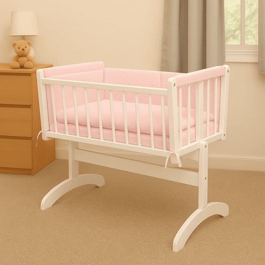 2pc Dimple Crib/Cradle Quilt & Bumper Bedding Set | Luxury Home Accessories | Heulog Glow