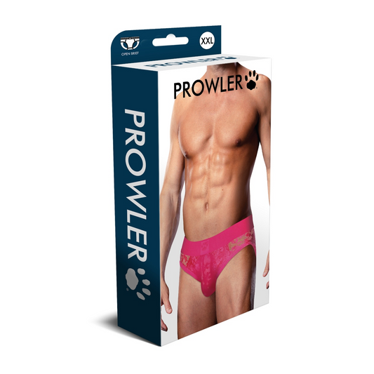 Prowler Pink Lace Open Back Brief XX Large