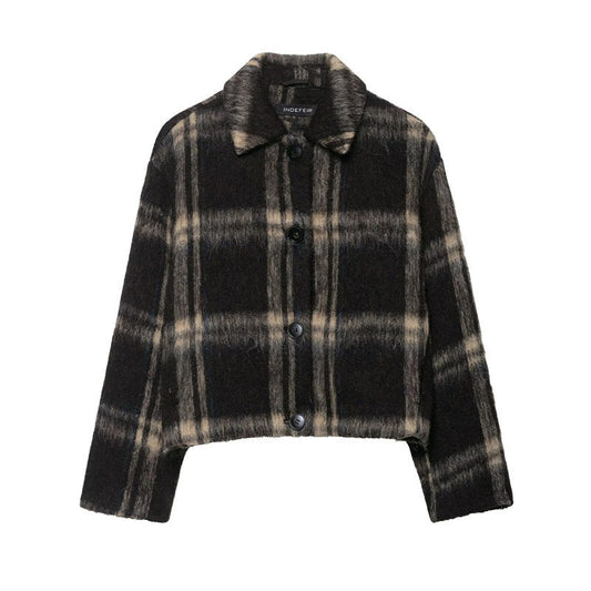 Women's Long Sleeve Loose Casual Lapel Single-breasted Coat