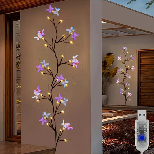 30LED Enchanted Willow Vine Light With Butterfly | Luxury Home Accessories | Heulog Glow