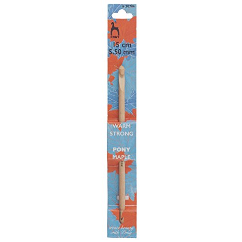 Pony Crochet Hook: Double-Ended: Maple: 15cm x 5.5mm