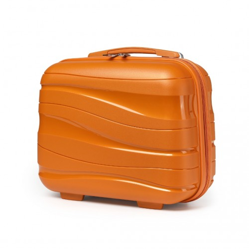 K2094L - Kono 14 Inch Lightweight Polypropylene Hard Shell Vanity Case - Orange