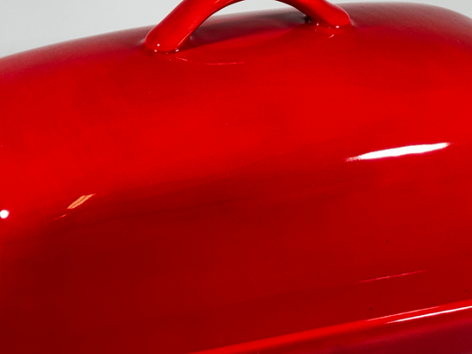 Butter Dish Red Glaze