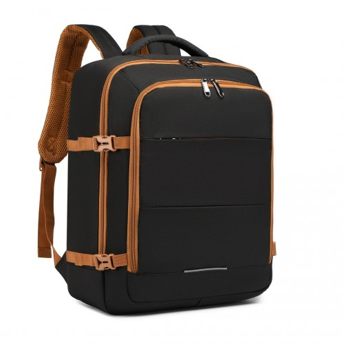 EM2232 - Kono Multi-level High-capacity Cabin Bag Travel Backpack - Black And Brown