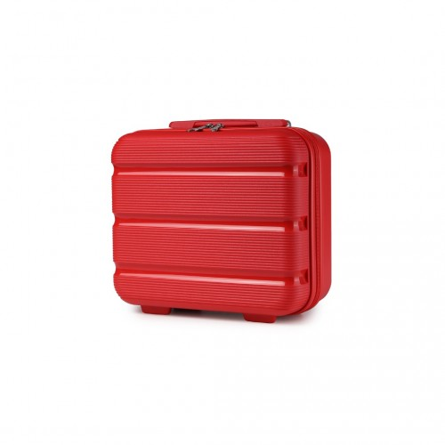 K2092L - Kono 14 Inch Bright Hard Shell PP Vanity Case - Red