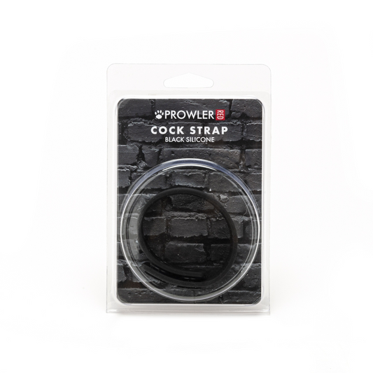 Prowler RED Black Silicone Cock Strap