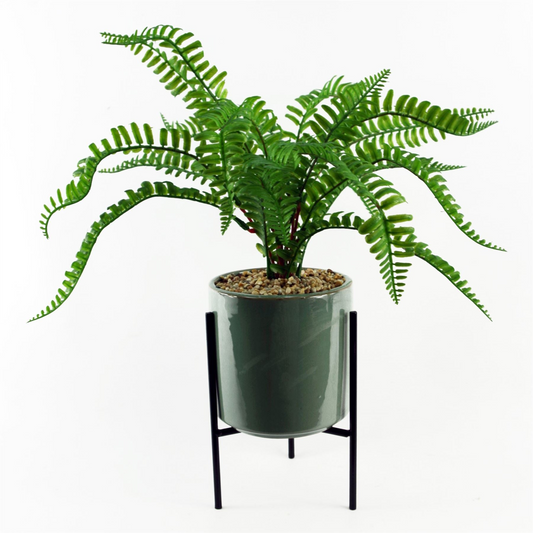 Large Artificial Fern Plant Planter &