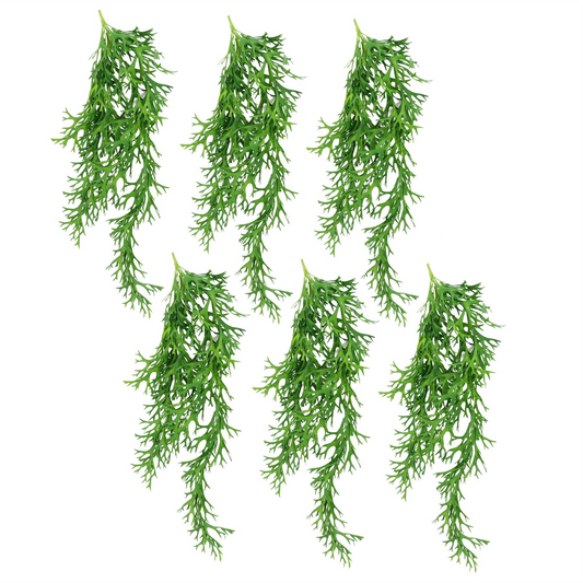 Pack of 6 x Hanging Artificial Staghorn Fern 80cm