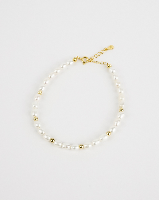 Seed Beaded Pearl Bracelet