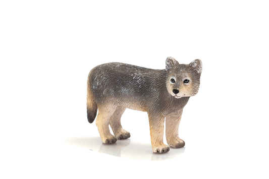 Timber Wolf Cub Toy Realistic Wildlife Figure