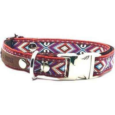 Designer Handmade Cotton Dog Collar for Small Breeds with Personalised Engraving