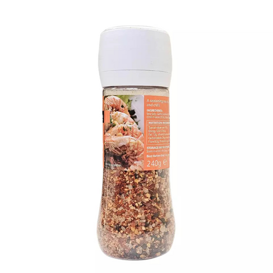 Chef's Larder Chilli Flakes & Garlic Sea Salt Black Pepper Seasoning Grinder