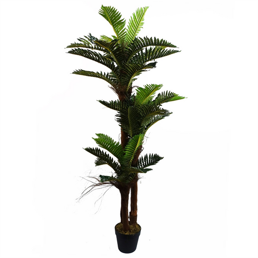 Artificial Large Palm Tree with Natural Trunk 150cm - Realistic plant by Botanik