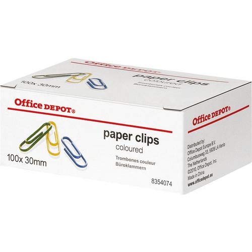 Office Depot Paper Clips Assorted 30 mm - 100 Pieces