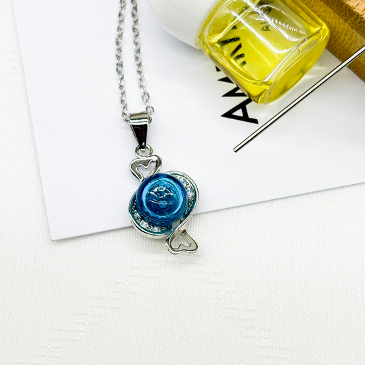 Sterling Silver Zodiac Aroma Necklace - Pisces Feb - March | Perfect Birthday Gift | Energy & Healing | Diffuse on the go