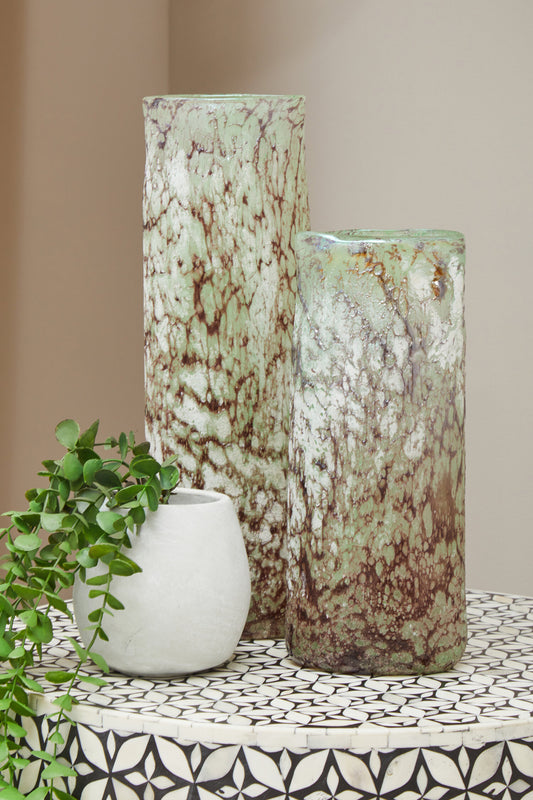 Harri Small Glass Marble Effect Vase