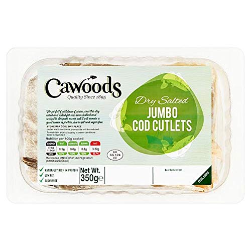 Cawoods Jumbo Salted Cod Cutlets 350 g (Pack of 5)