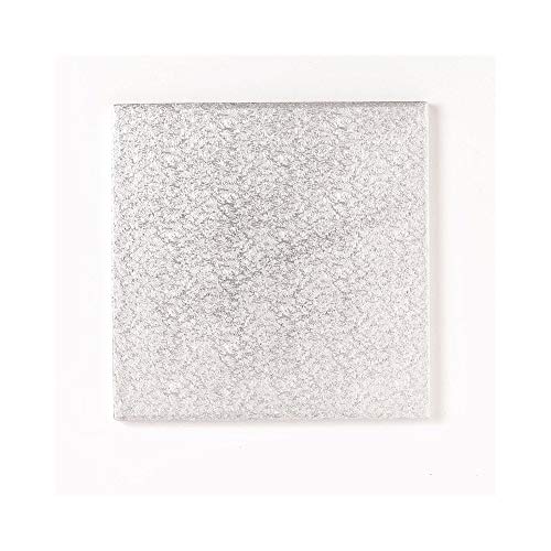 Silver Square Cake Board Drum 16" (40cm) Square Top x 0.5" (13mm) Deep