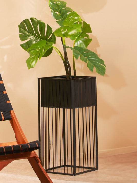 Alden Black Floor Standing Planter