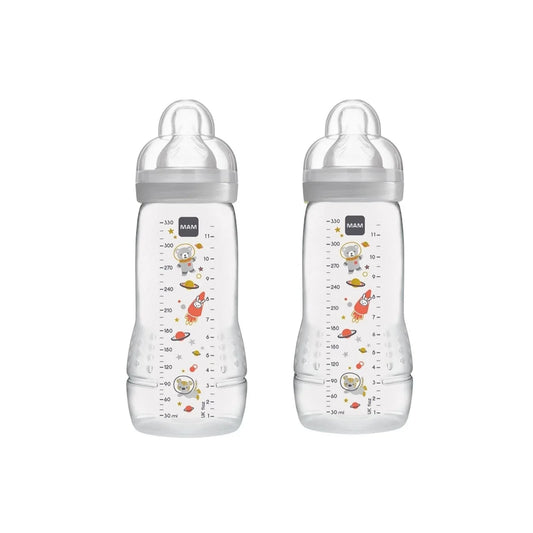 MAM Easy Active Bottle 330ml Unisex Pack of 2 Assorted