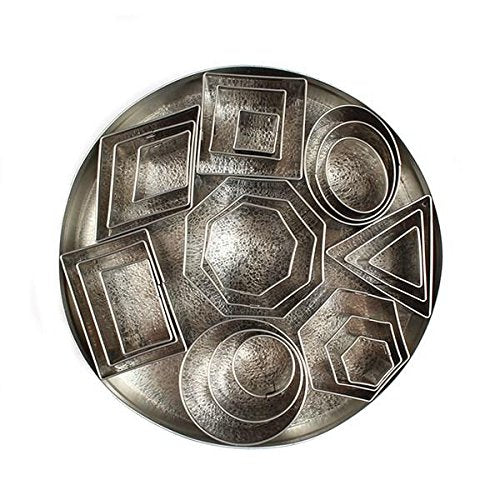 Geometric Stainless Steel Cutters - 24 Pieces