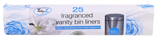 Tidyz Linen Fragranced Vanity White Bin Liners 25 Pack - Multi Pack Sizes