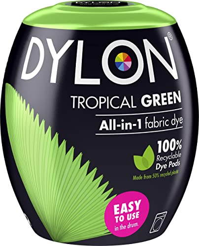 DYLON Washing Machine Fabric Dye Pod for Clothes & Soft Furnishings, 350g – Tropical Green