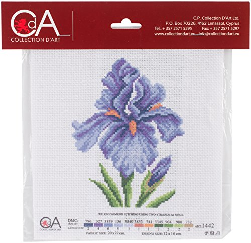 Collection D'Art Printed Aida for Cross Embroidery, Cotton, Bluebells, 12 x 16cm