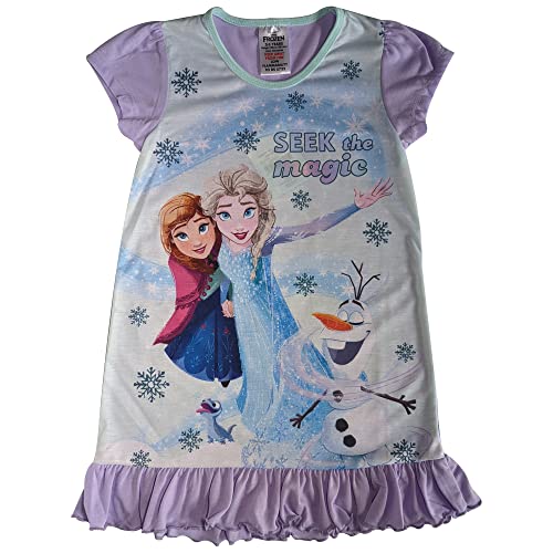 Disney Girls Frozen Nightdress - Sizes 2 to 10 Years - Seek The - 2-3 Years (92-98 cm), Blue/Lilac