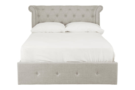 Edison Light Grey Ottoman Double Bed
