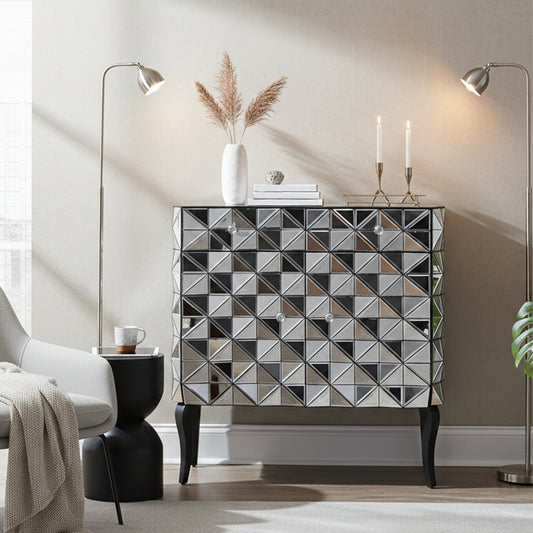 Soho 2 Door Silver Finish Sideboard