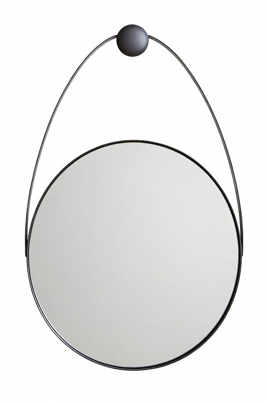Trento Black Frame Hanging Loop Wall Mirror