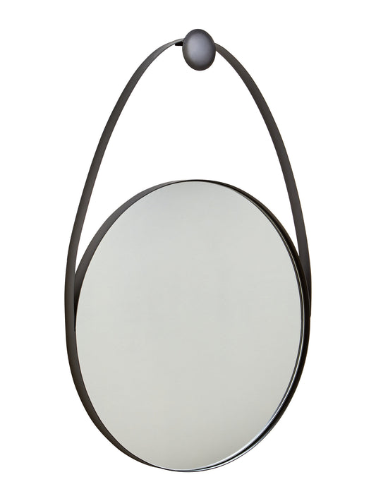 Trento Black Frame Hanging Loop Wall Mirror