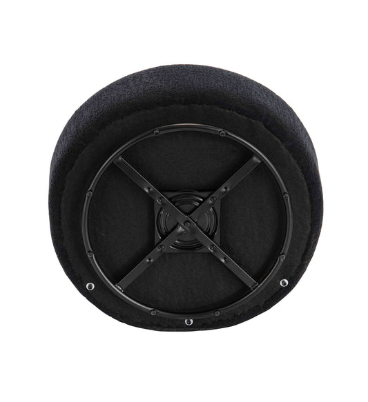 Passa Black Textured Curved Swivel Lounge Chair