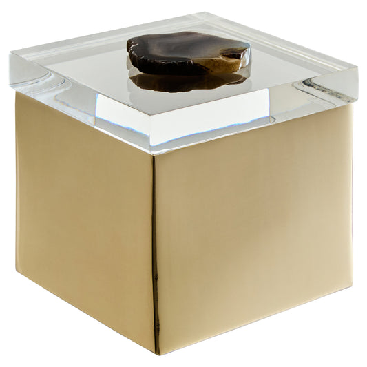 Bowerbird Black Agate Small Trinket Box